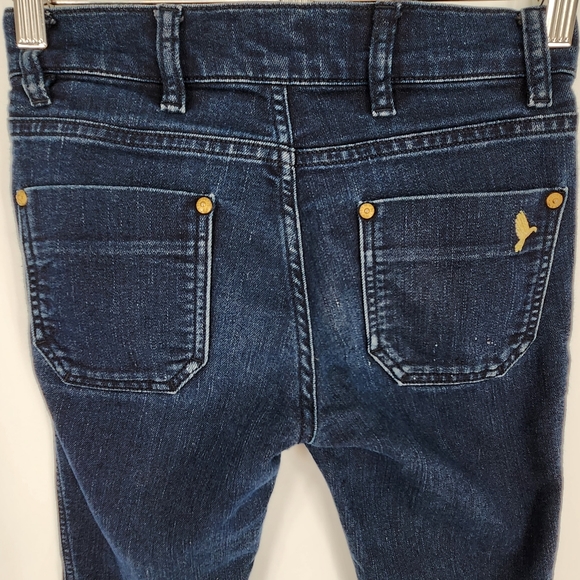 Anthropologie MiH Paris Mid-rise Cropped Slim Leg Jean Stretch Dark Wash 24 - Picture 6 of 11